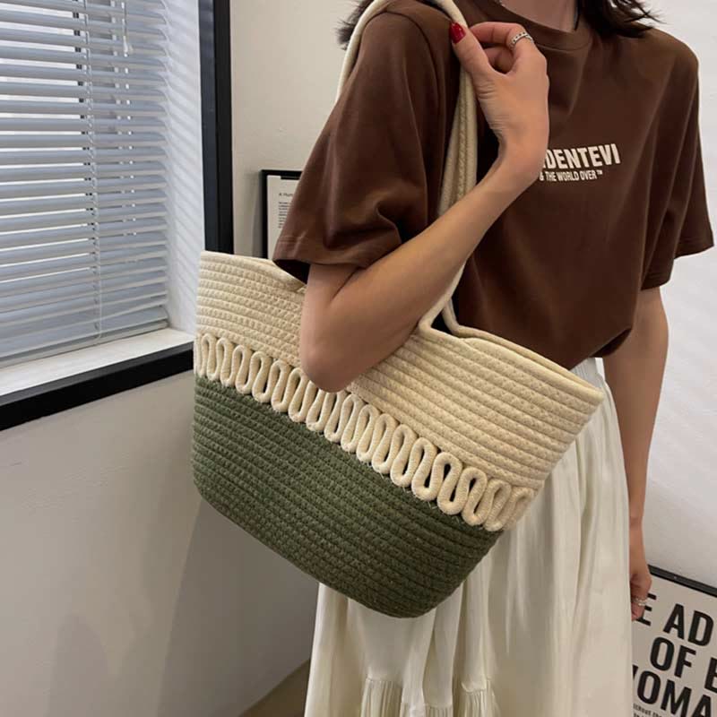 Tote Bag for Women Large Capacity Straw Beach Shoulder Bag