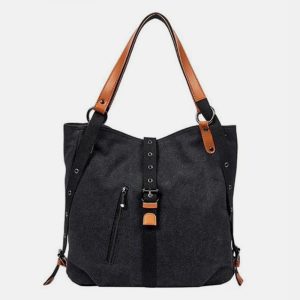 Large Capacity Canvas Shoulder Bag Backpack