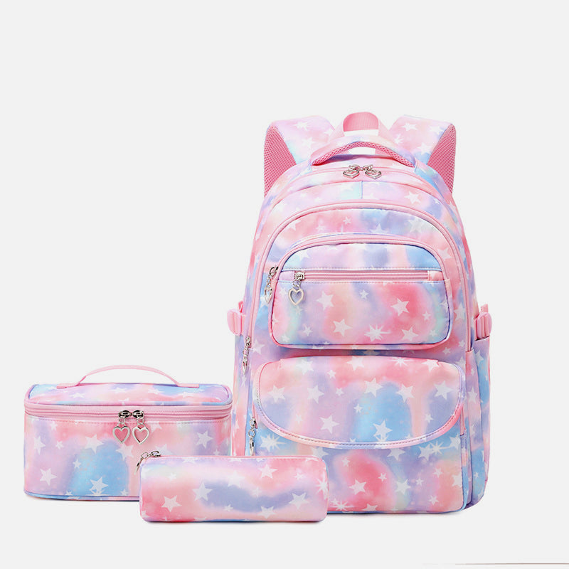 Backpack for Teen Girls 3Pcs School Bag Set with Lunch bag Pencil Bags