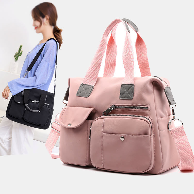 Waterproof Lightweight Multi-Pocket Large Capacity Casual Tote Crossbody Bag