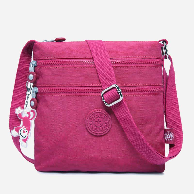 Lightweight Triple Zip Small Crossbody Bag Shoulder Bag for Women