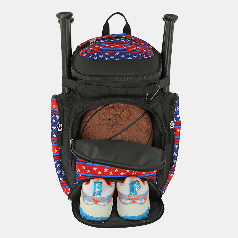 Baseball Backpack Softball Bag with 2 Bat Sleeves Shoe Space