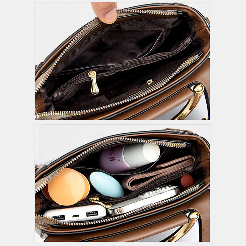 Elegant Dating Handbag For Women Buckle Leather Square Crossbody Bag