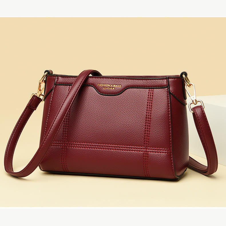 Simple Shoulder Bag Solid Color Minimalist Crossbody Purse For Commuter