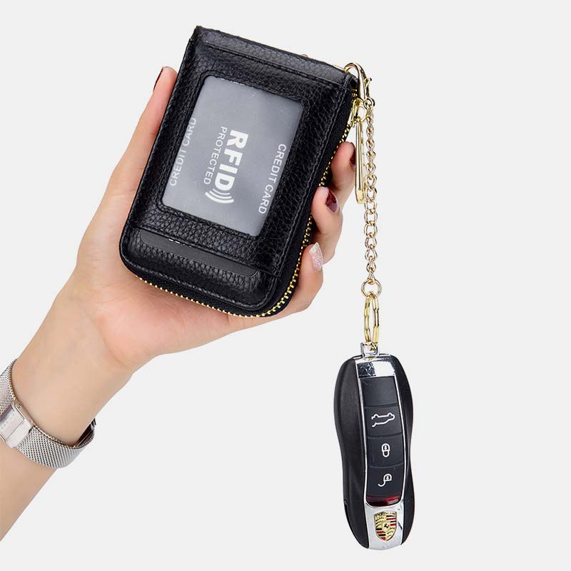 RFID Large Capacity Card Holder With Key Chain