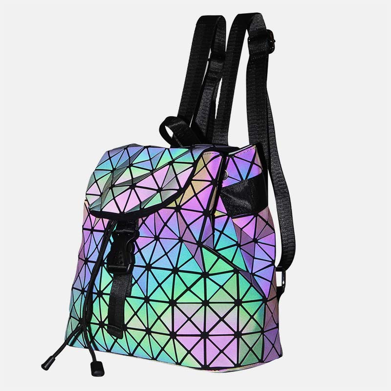 Geometric Luminous Backpack Reflective Bag