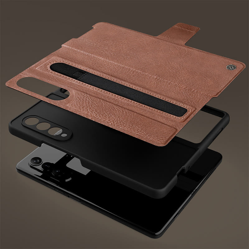 S-Pen Pocket Design Phone Case For Samsung Leather Protective Cover