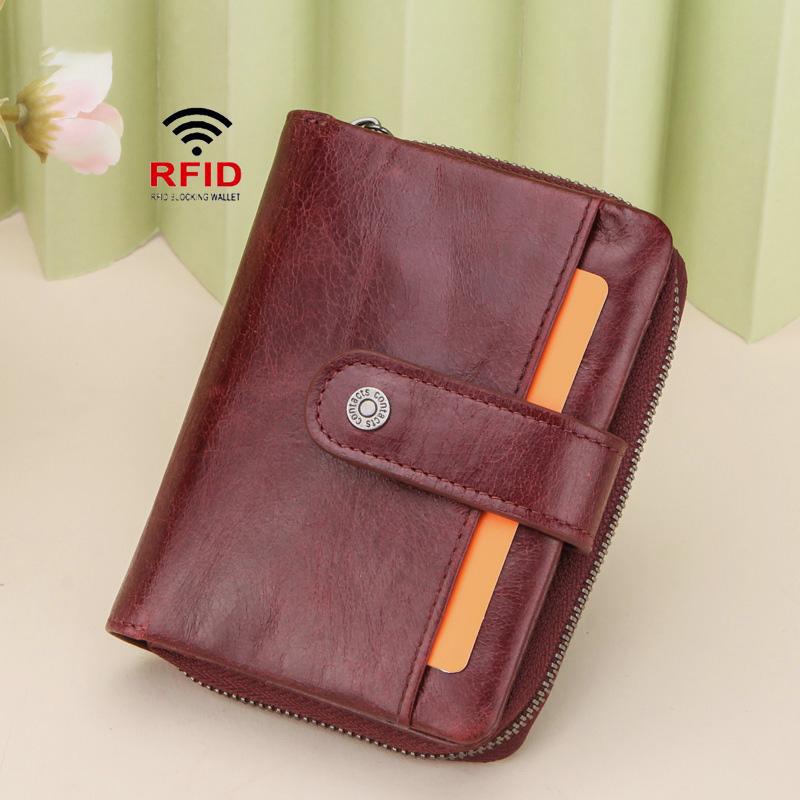 RFID Multifunctional Leather Vintage Wallet