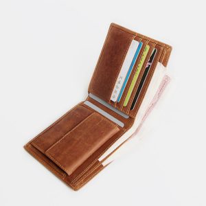 Genuine Leather Casual Bifold Vintage Wallet