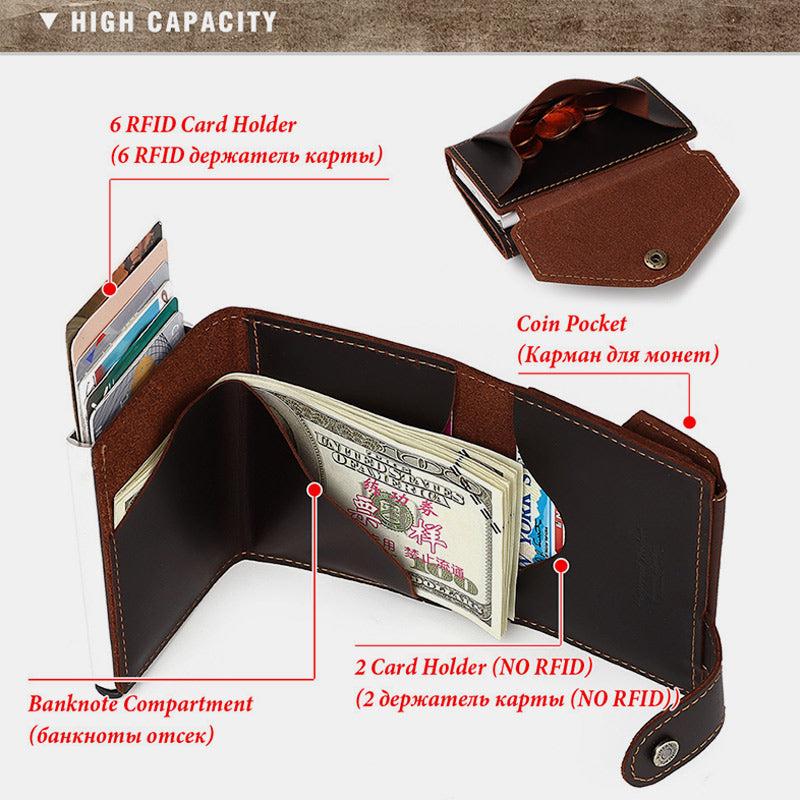 RFID Retro Card Holder Business Wallet