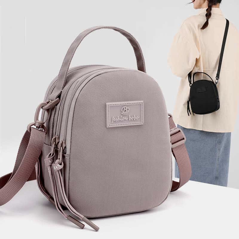 Triple Zip Crossbody Bag Purse for Women Waterproof Mini Travel Handbag