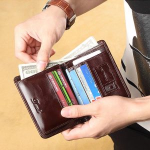 Genuine Leather RFID Anti-theft Vintage Wallet