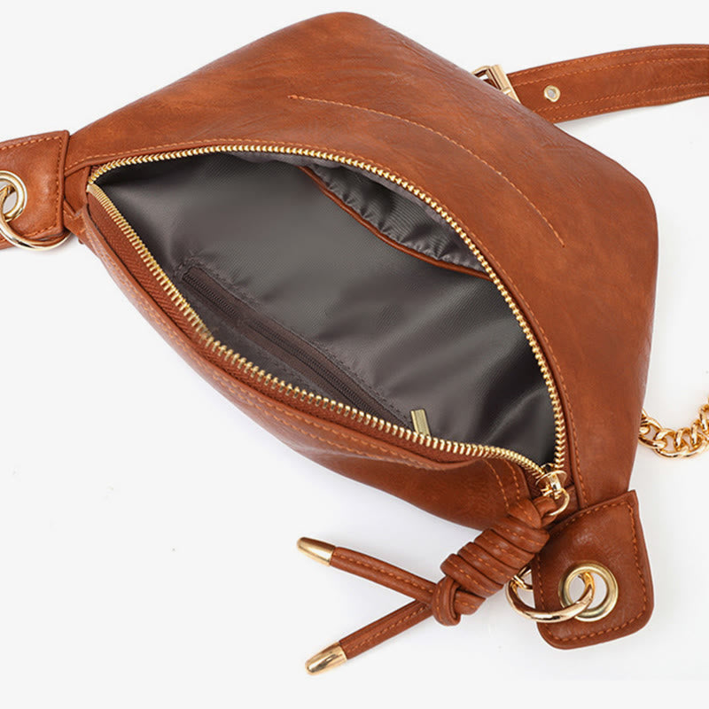 Sling Bag For Women PU Leather Retro Travel Crossbody Bag