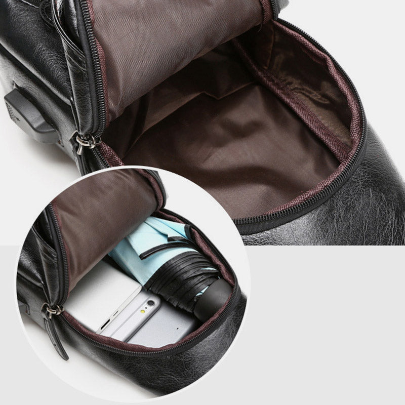 Anti-theft USB Charging Waterproof Sling Bag