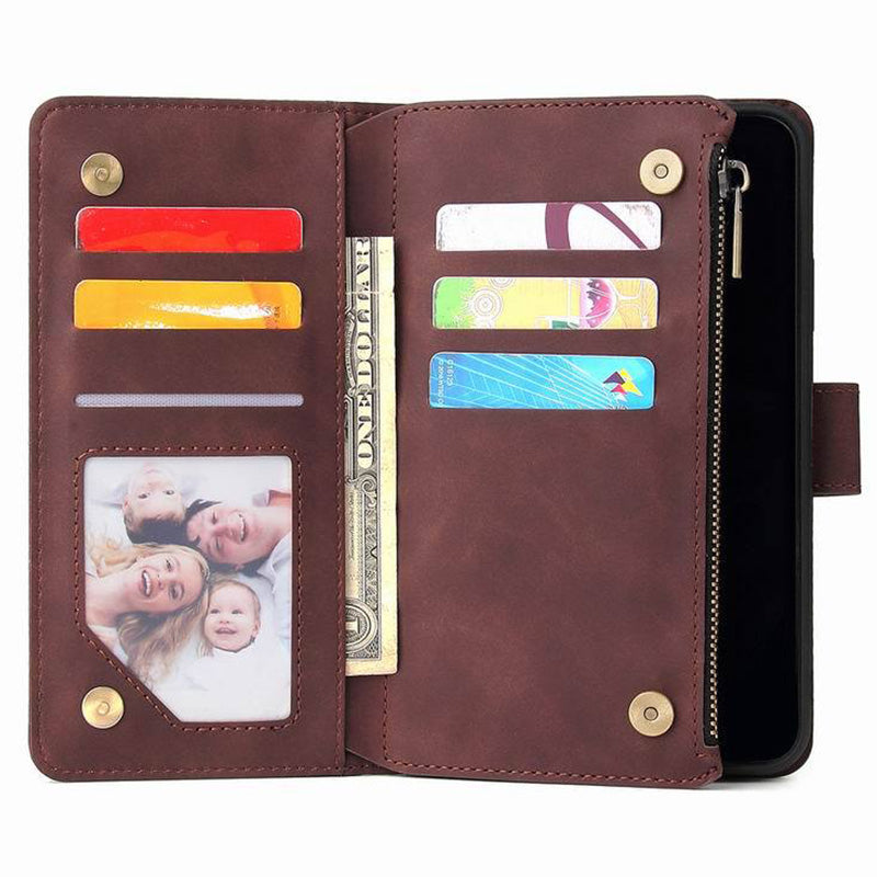 Functional Phone Case for iPhone Samsung Zipper Wallet Case Wristlet Clutch