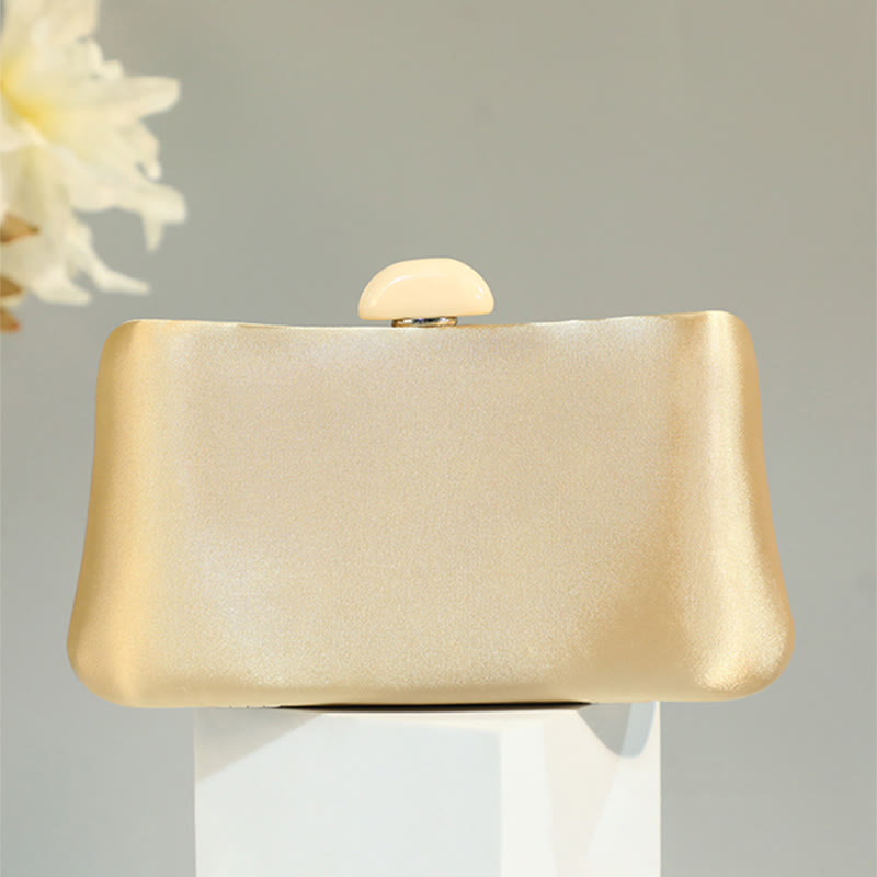 Evening Bag For Women Simple Solid Color Clasp Square Clutch