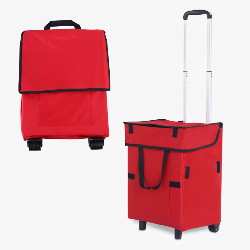 Foldable Shopping Cart For Short Travel Portable Pull Rod Bag