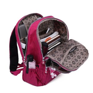 Solid Color Multi-pocket Travel Backpack