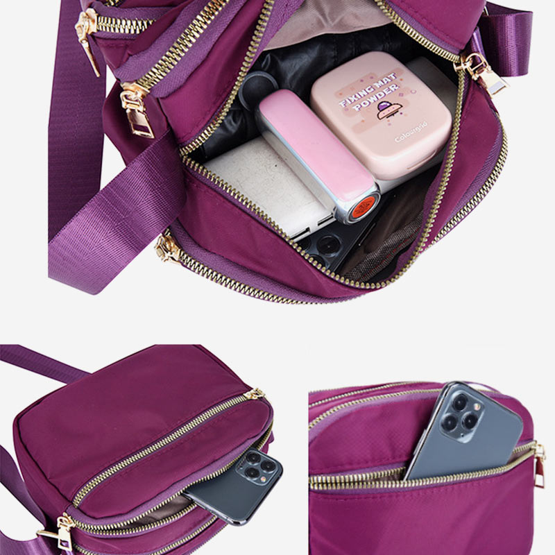 Super Large Capacity Multi-Compartment Waterproof Casual Crossbody Bag