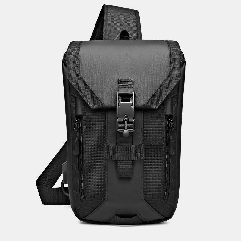 Water-Resistant Sling Bag With USB Charging Port