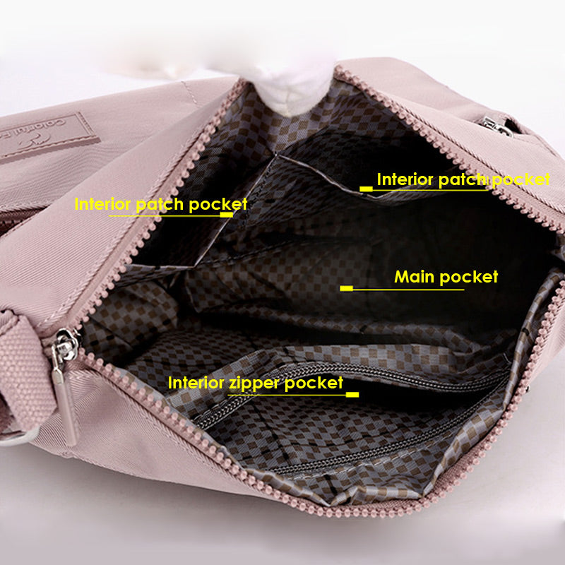 Multi-Pocket Lightweight Waterproof Casual Crossbody Bag