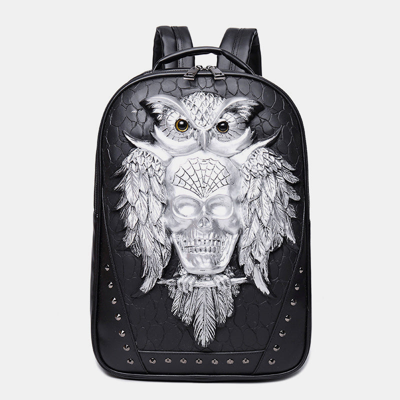 3D Animals Owl Laptop Backpack Designer Waterproof College School Bookbag