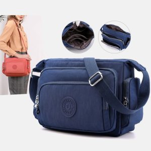 Waterproof Multi-Pocket Solid Crossbody Bag