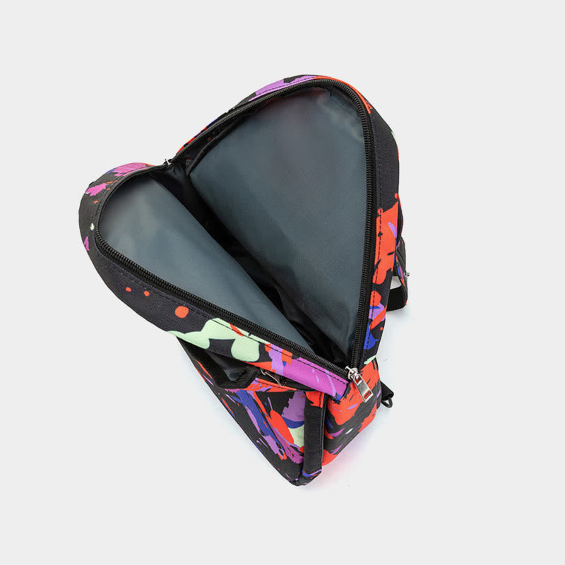 Racket Bag For Teenager Colorful Printing Waterproof Oxford Sports Bag