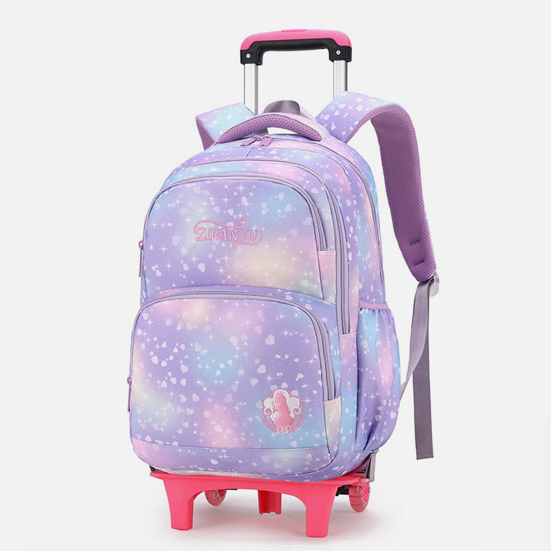 Durable Nylon School Backpack Rolling Wheel School Bag For Kids