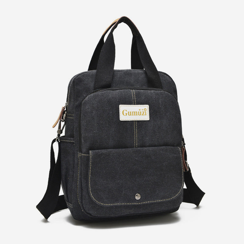 3-Way Use Multi-Pocket Canvas Backpack