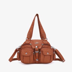 Solid Color Fashion Dumplings Messenger Bag