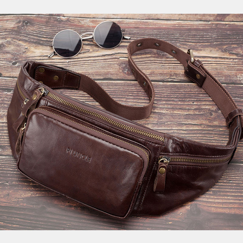 Vintage Multi-Carry Genuine Leather Sling Bag