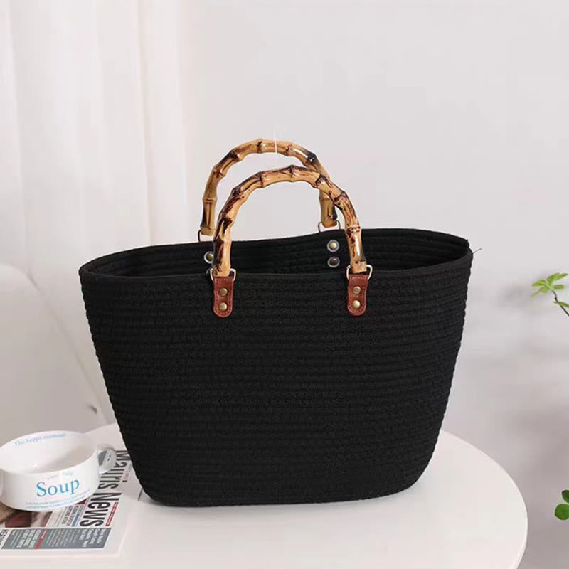 Limited Stock: Tote Bag for Women Vintage Large Capacity Cotton Straw Handbag