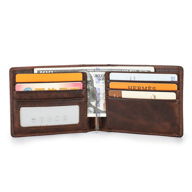 Multi Slot Leather Airtag Wallet