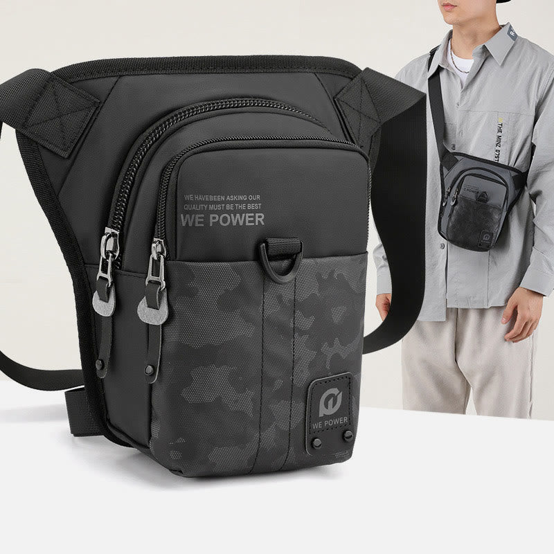 Outdoor Sports Purse For Men Durable Oxford Crossbody Leg Bag