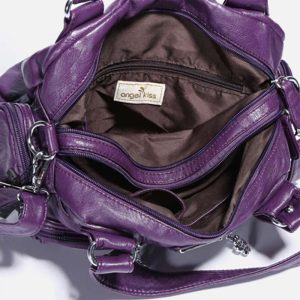 Solid Color Fashion Dumplings Messenger Bag