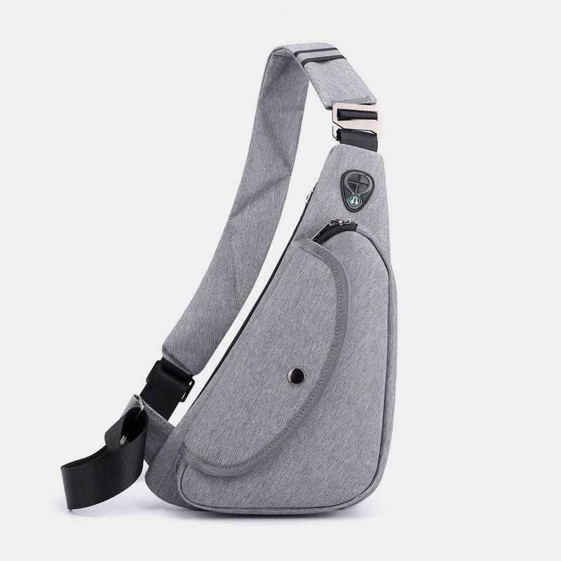 Waterproof Lightweight Multifunctional Anti-theft Casual Sling Bag With Headphone Jack