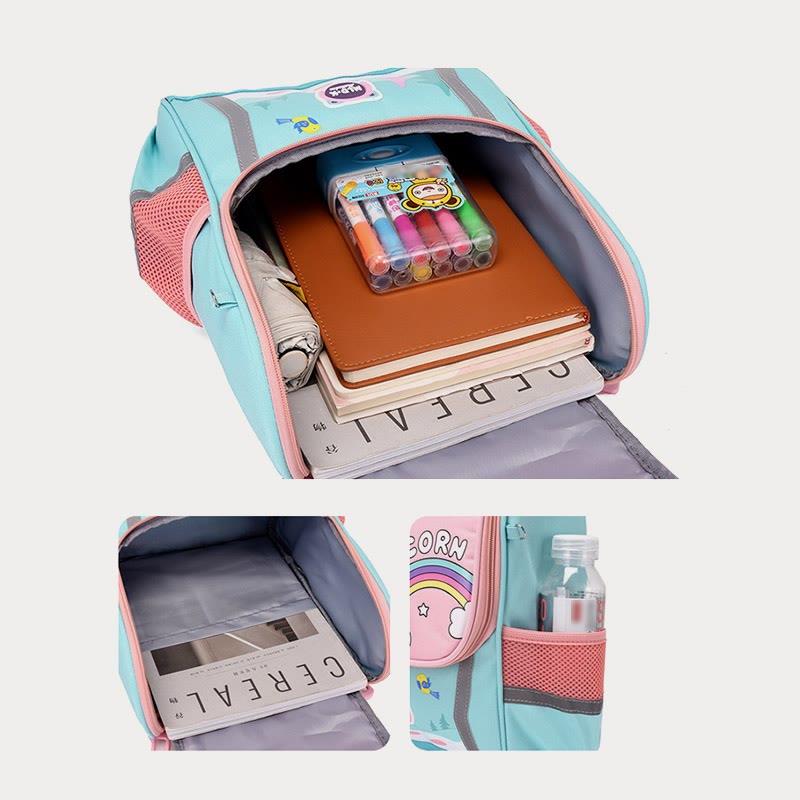 Backpack For Kids Cute Cartoon Unicorn Dinosaur Oxford Schoolbag