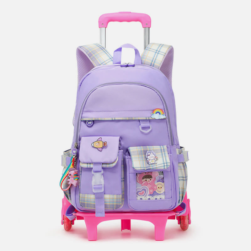 School Backpack For Kids Cute Pattern Rolling School Bag