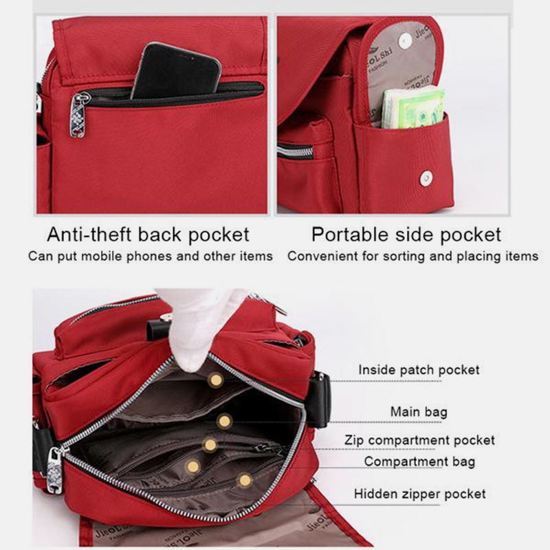 Waterproof Lightweight Large Capacity Casual Crossbody Bag