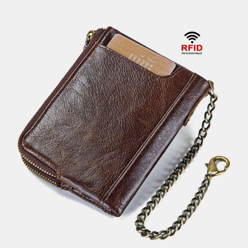 Casual RFID Multifunctional Wallet With Chain