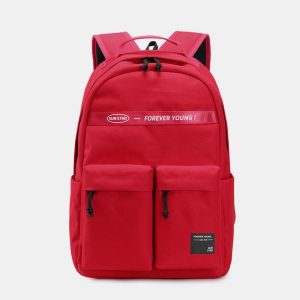 Solid Large Capacity Waterproof School Backpack