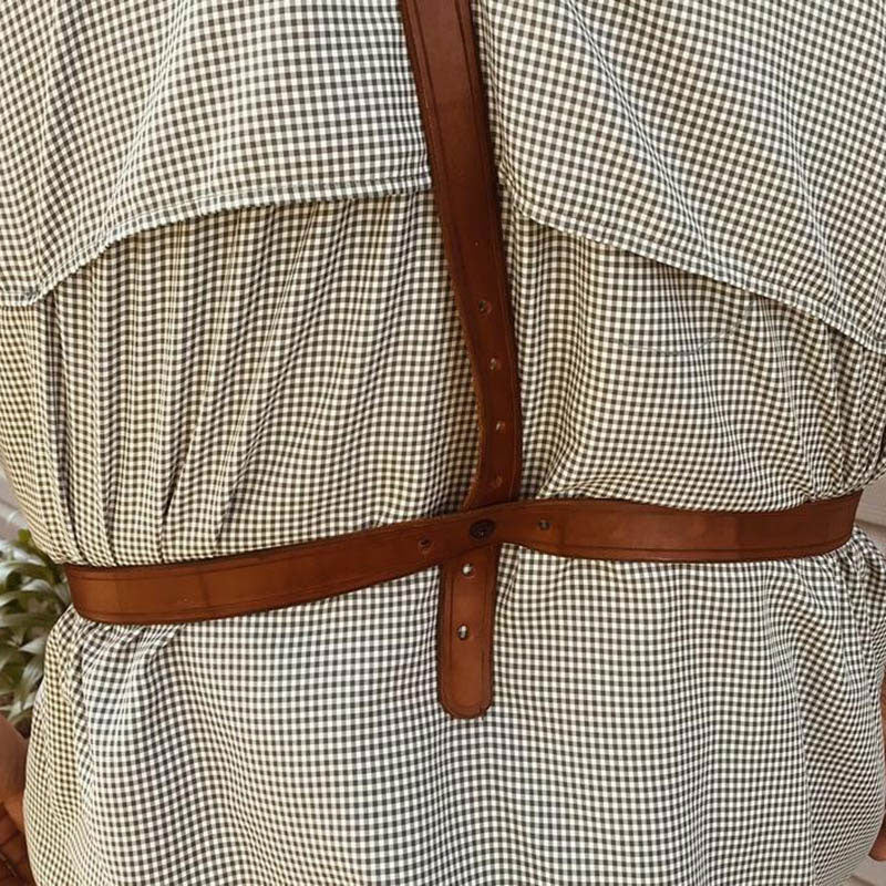 Medieval Handmade Leather Shoulder Holster Colt Style Single Harness Belt