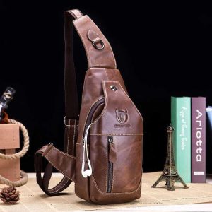 Genuine Leather Vintage Wearing Resisting Sling Bag