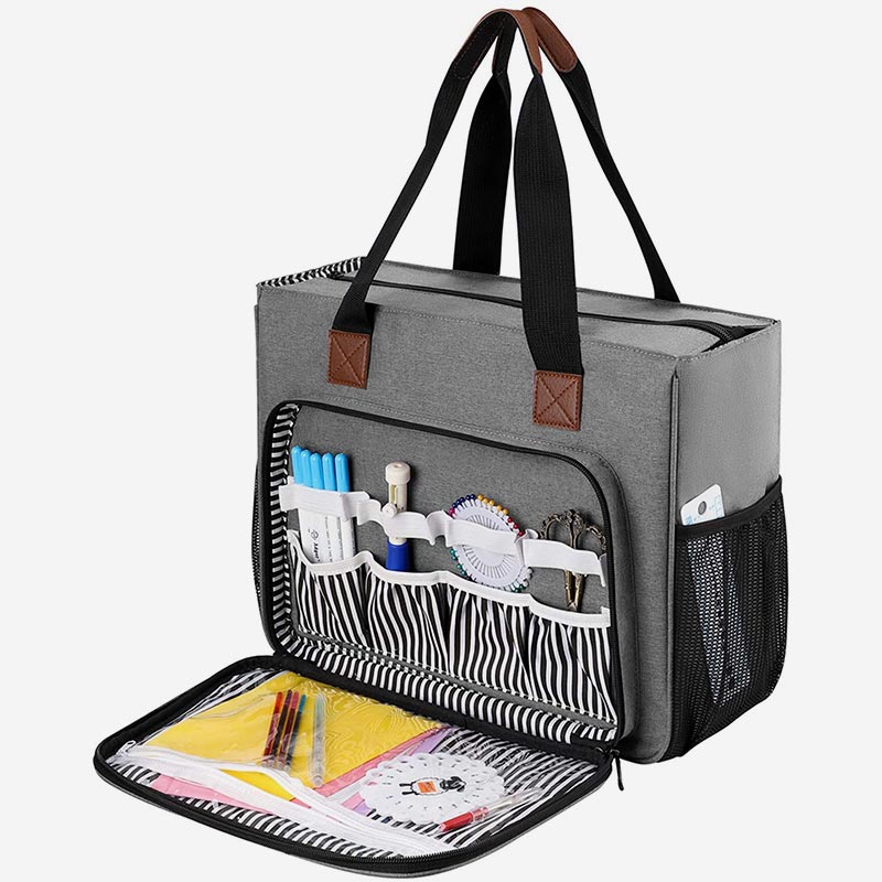 Multi-Pocket Lightweight Embroidery Kits Storage Bag Handbag