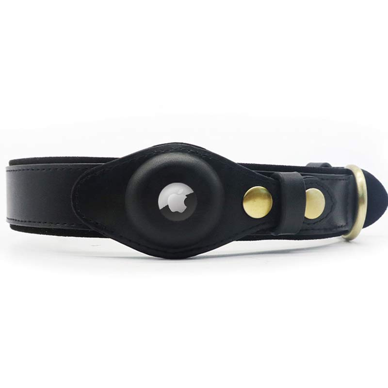 Airtag Leather Pet Collar Airtag Holder