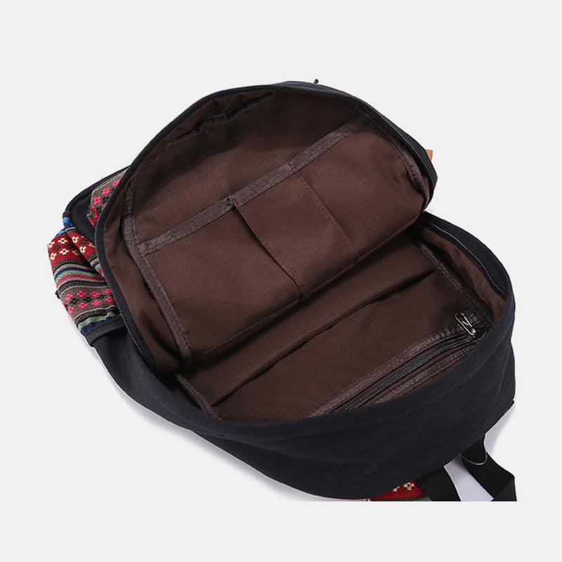 Backpack for Women Colorful Stripe Custom Canvas Student Sport Daypack