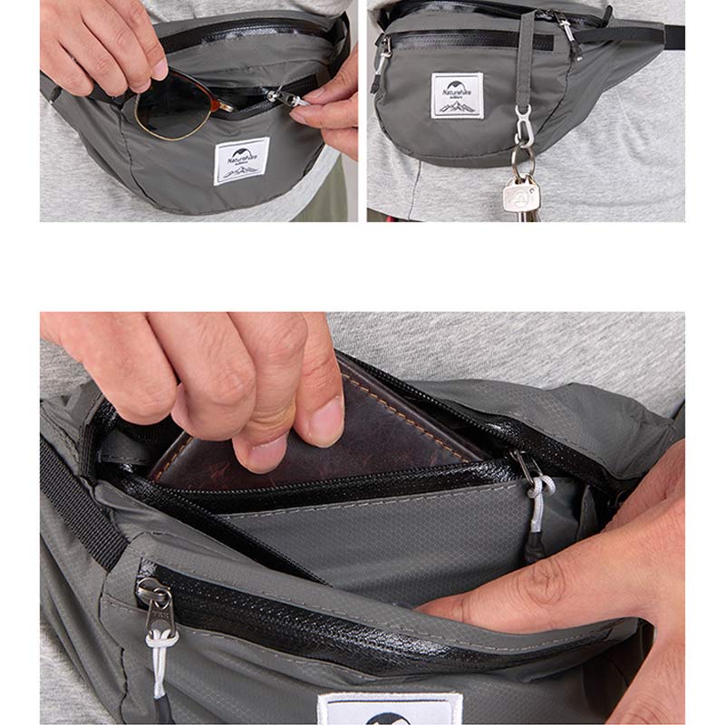 Unisex Foldable Portable Fanny Bag Waist Pack Lightweight for Outdoors Sports