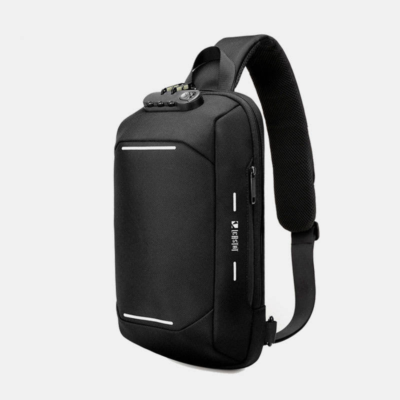 Anti-theft Waterproof Chest Bag Sling Bag With USB Charging Port