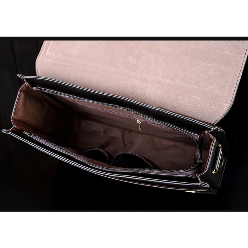 Small Messenger Bag for Men Travel Work Casual Leather Crossbody Satchel